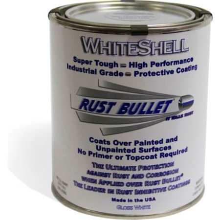 RUST BULLET LLC Rust Bullet WhiteShell Protective Coating and Topcoat Quart Can 24/Case WSQ-C24
